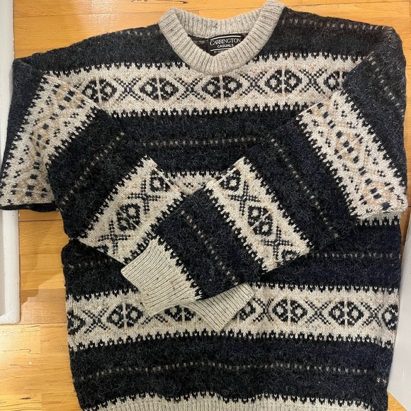 Oversized wool fair isle sweater - Picture 2 of 2